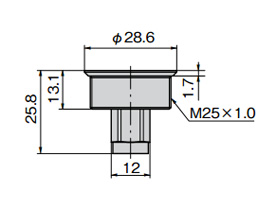 CP-536-1 socket dimensional drawing (mm)