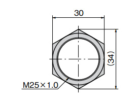 CP-536-1 nut dimensional drawing (mm)