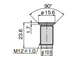 CP-536-2/3 socket dimensional drawing (mm)