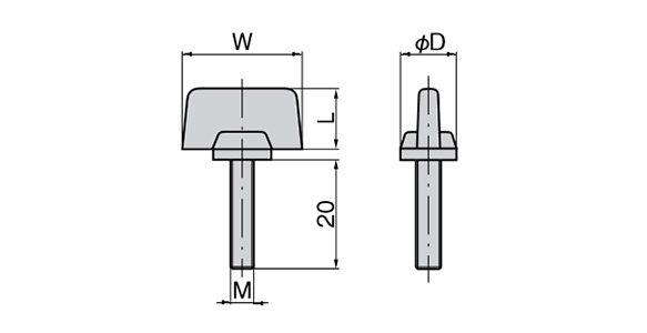 Stainless-Steel Plastic-Color Wing Bolt CP-1211: related images