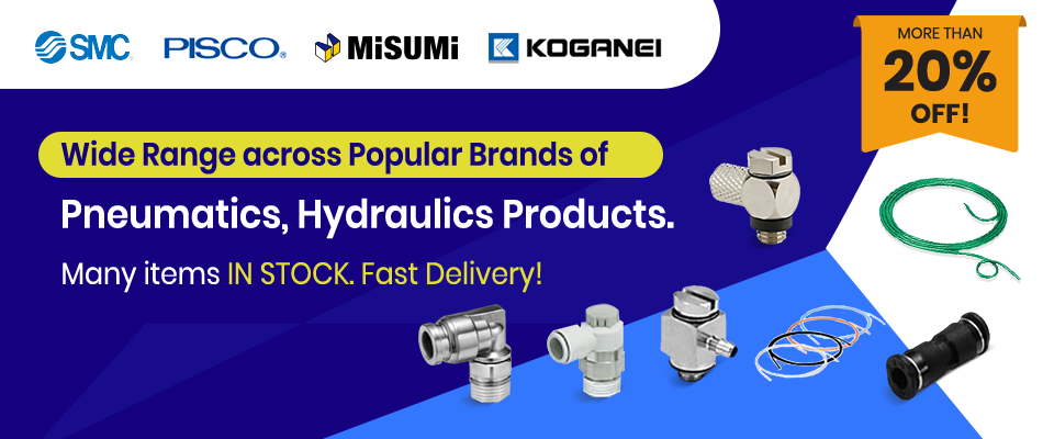 Wide Range across Popular Brands of Pneumatics, Hydraulics Products