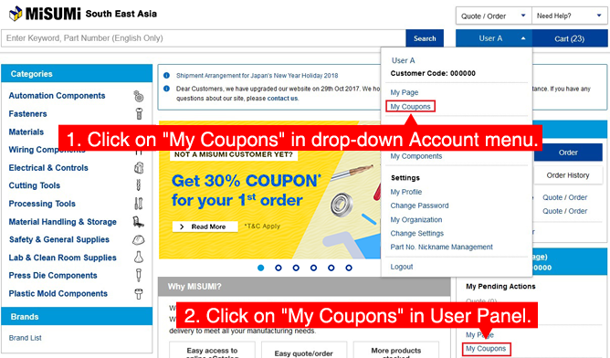 How to use coupon