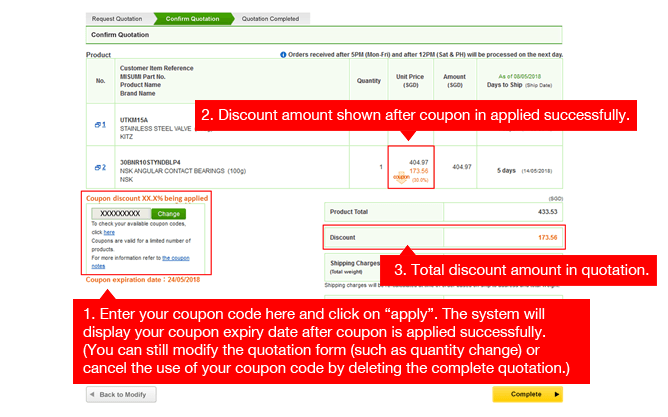 How to use coupon