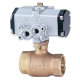Ball Valve With 10K Pneumatic Actuator Made Of Bronze