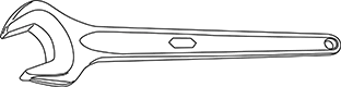 Single-end open-end wrench